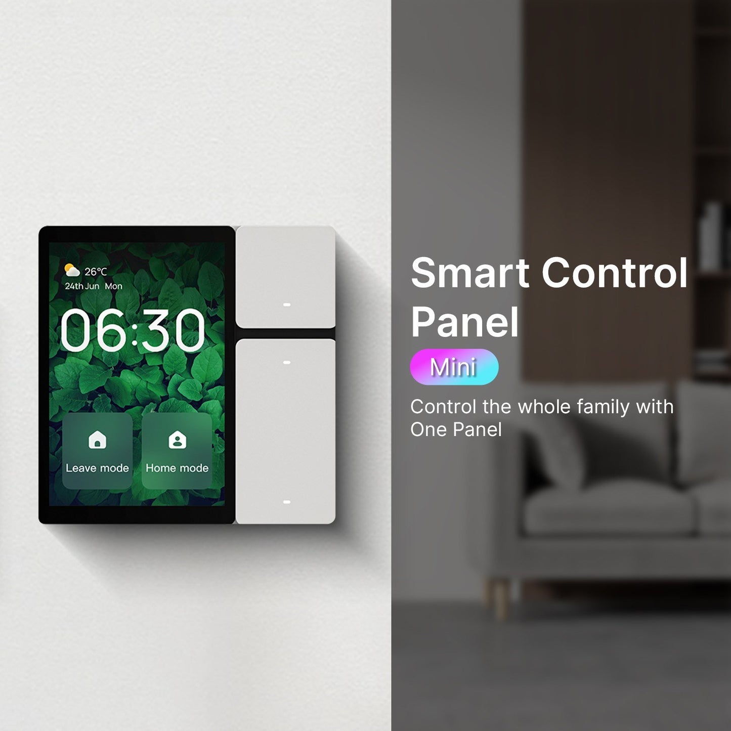 3.5 Inch Touchscreen Smart Home Control Panel with 3-Gang Relay, Voice Assistant, IR, and All-in-One App Compatibility