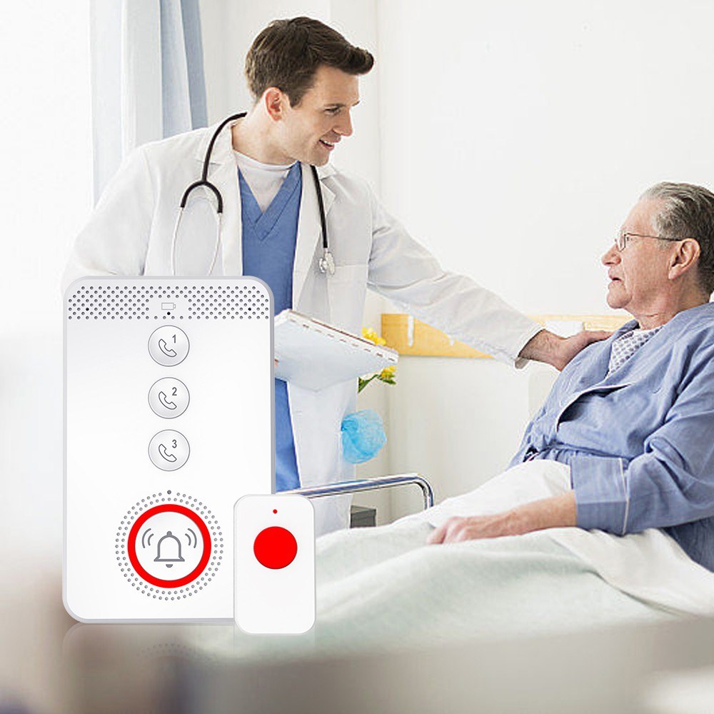 Elderly SOS Emergency Wireless Pager System with Portable Alert Button