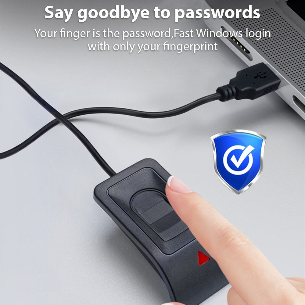 USB Biometric Fingerprint Reader for PC & Laptop - Password-Free Access