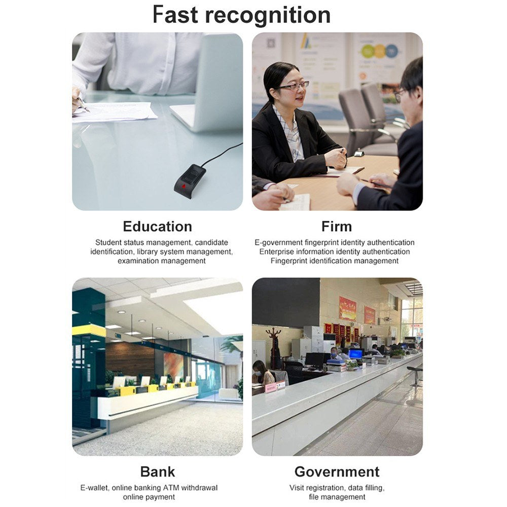 USB Biometric Fingerprint Reader for PC & Laptop - Password-Free Access