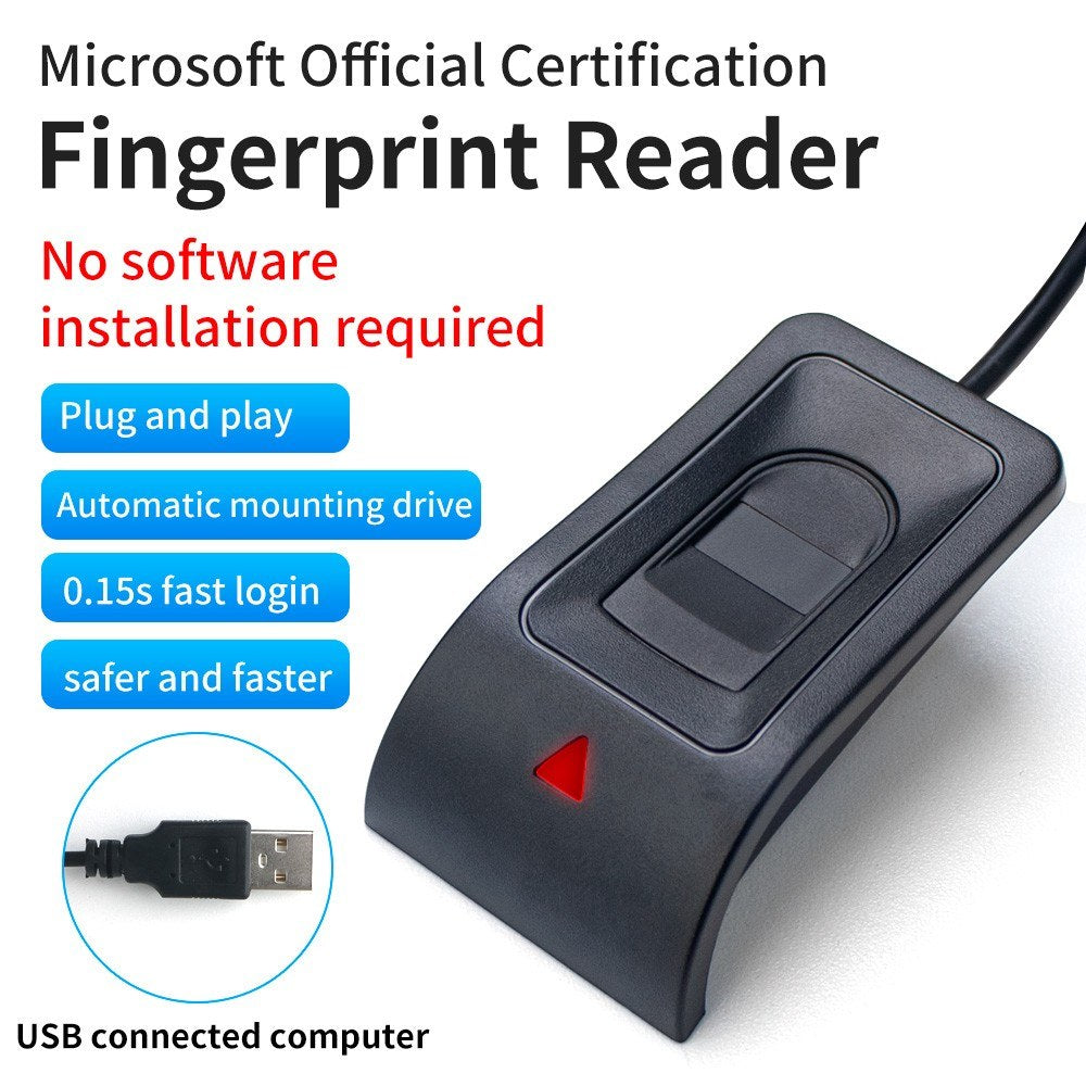 USB Biometric Fingerprint Reader for PC & Laptop - Password-Free Access