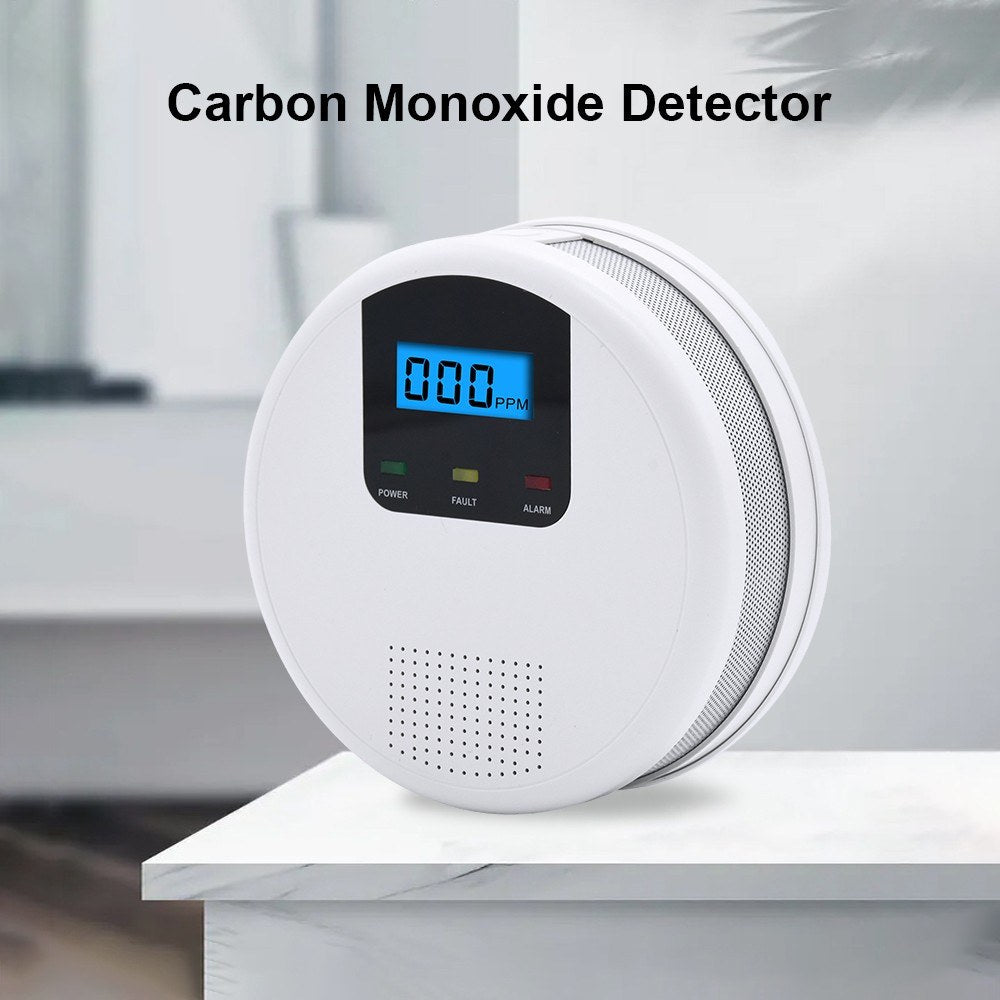Battery-Powered Carbon Monoxide Detector with LCD Screen, Sound & Light Alarm for Home, Kitchen, Restaurant, Hotel, Office