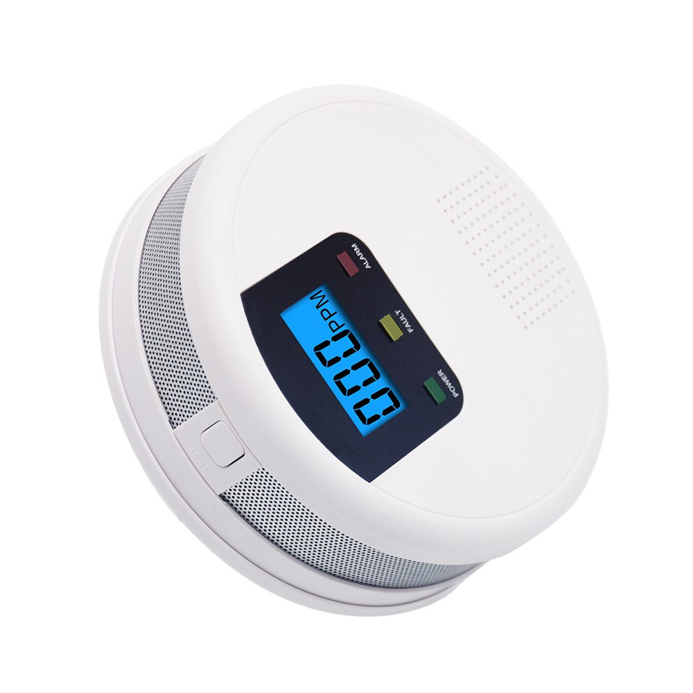 Battery-Powered Carbon Monoxide Detector with LCD Screen, Sound & Light Alarm for Home, Kitchen, Restaurant, Hotel, Office