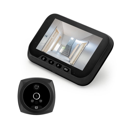 2MP Smart Peephole Camera Doorbell with 4.5-inch LCD for Apartment Security