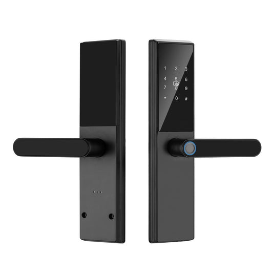Smart Door Lock - WAFU Keyless Entry with Biometric, Tuya App, Cards & Keys, Remote Control for Office/Home (40-120mm)