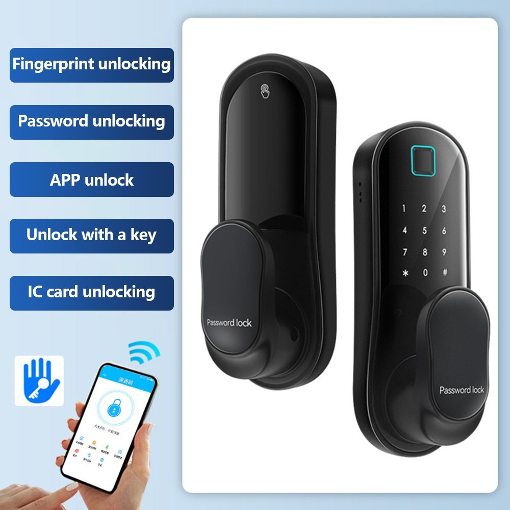 WiFi Smart Door Lock with Biometric, Keyless Entry, App Control, 2 Cards, 2 Keys for Office/Home