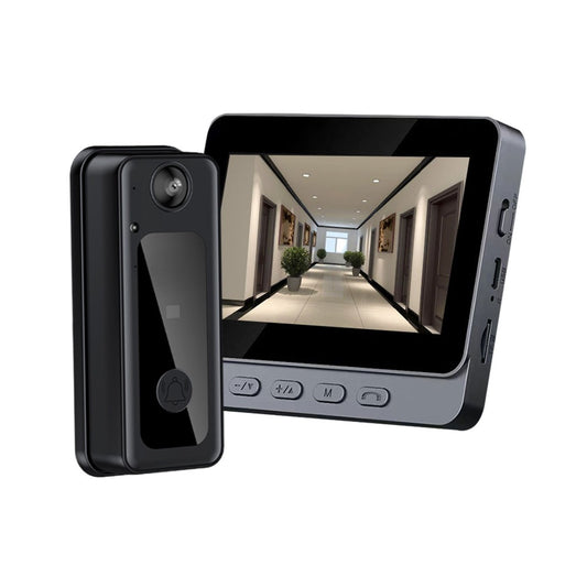 Smart 4.3-Inch Wireless Video Doorbell with HD Intercom & Monitoring