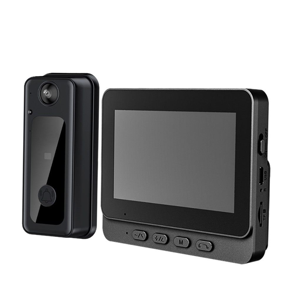 Smart 4.3-Inch Wireless Video Doorbell with HD Intercom & Monitoring