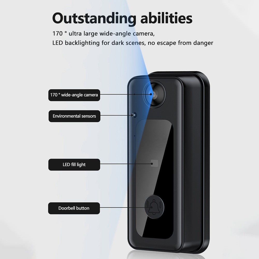 Smart 4.3-Inch Wireless Video Doorbell with HD Intercom & Monitoring