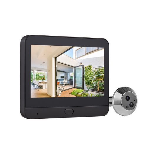 1080P WiFi Video Doorbell with 4.3” Display, Night Vision, Motion Detection & Tuya Smart App for Apartments