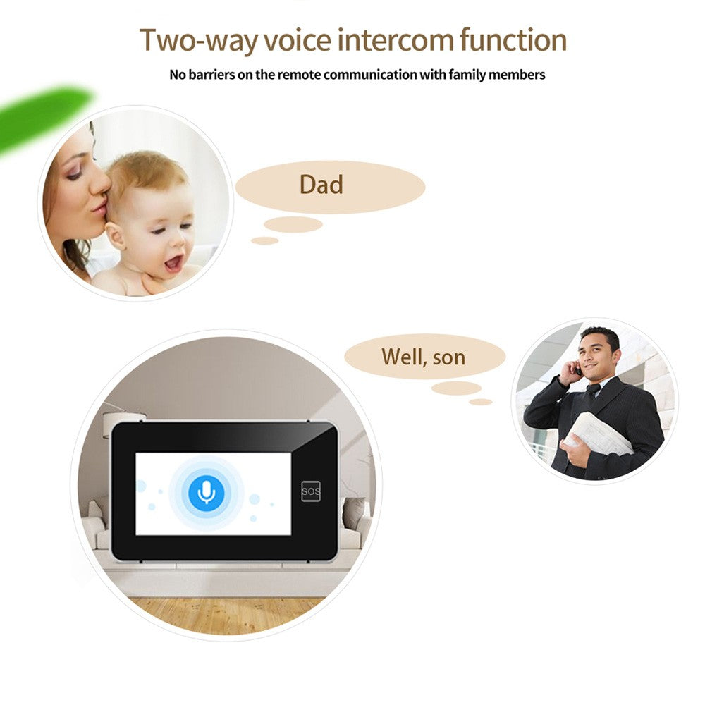 Tuya 2G/WiFi Wireless Home Alarm System with 4.3 Touchscreen, SOS, Anti-Theft, Temperature & Humidity Sensors for Home Security