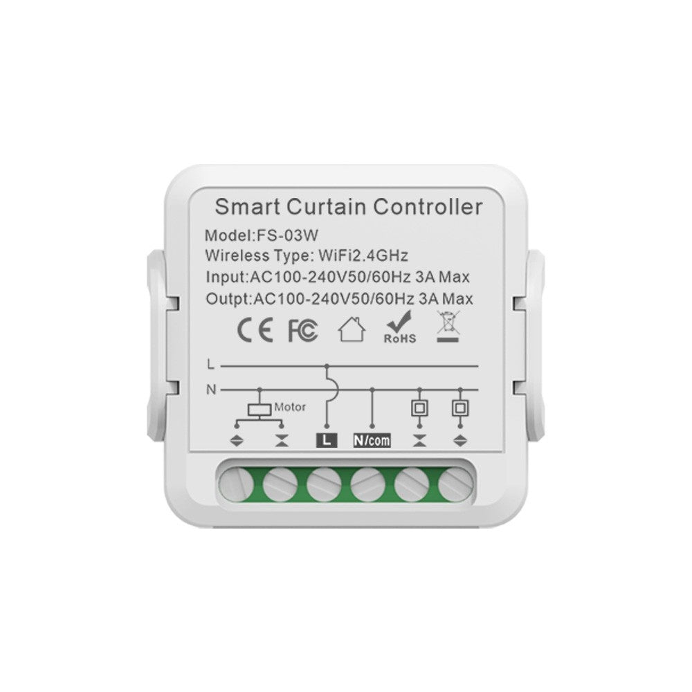 WiFi Smart Curtain Controller with Tuya App & Voice Control for Home, Office, Hotel & Apartment – Supports Device Sharing & Smart Timing