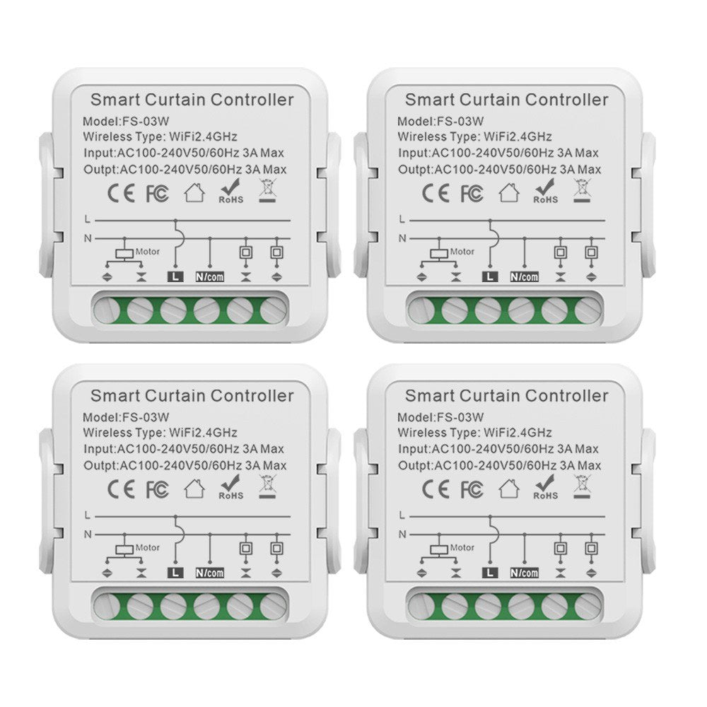 WiFi Smart Curtain Controller with Tuya App & Voice Control for Home, Office, Hotel & Apartment – Supports Device Sharing & Smart Timing
