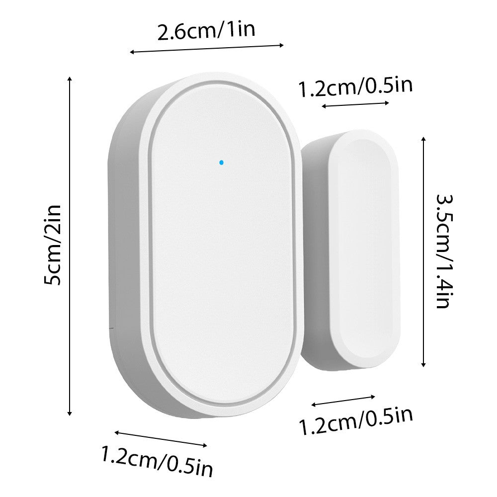 Wireless Mini Door Window Alarm Sensor: 433MHz Magnetic Anti-Theft System for Home, Garage, Apartment - Easy Install, Low Voltage Alarm