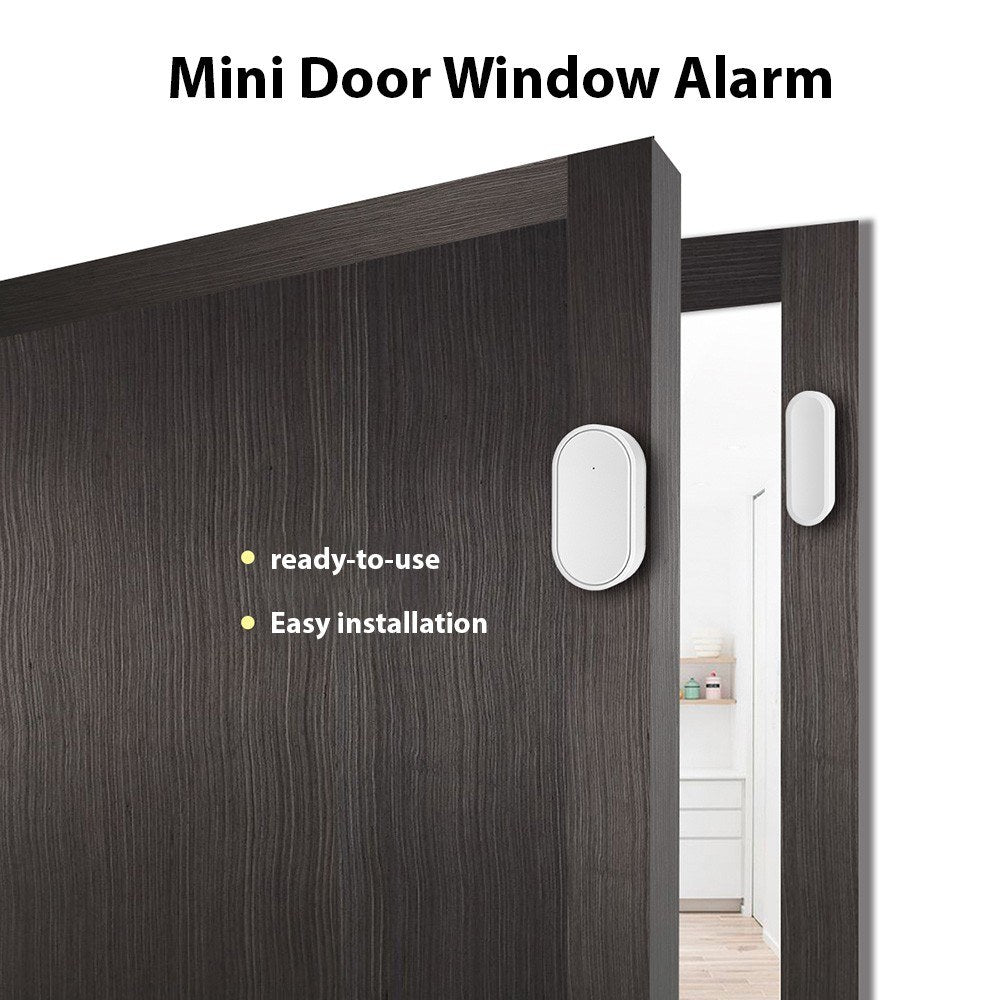 Wireless Mini Door Window Alarm Sensor: 433MHz Magnetic Anti-Theft System for Home, Garage, Apartment - Easy Install, Low Voltage Alarm