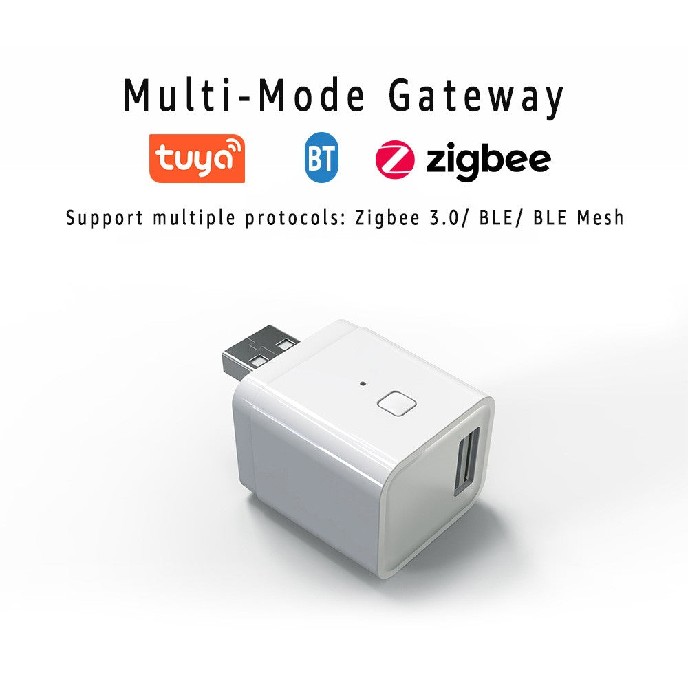 Portable USB Smart Home Gateway: Zigbee/Tuya APP Remote Control with LED, Voice Control, Home Assistant Integration