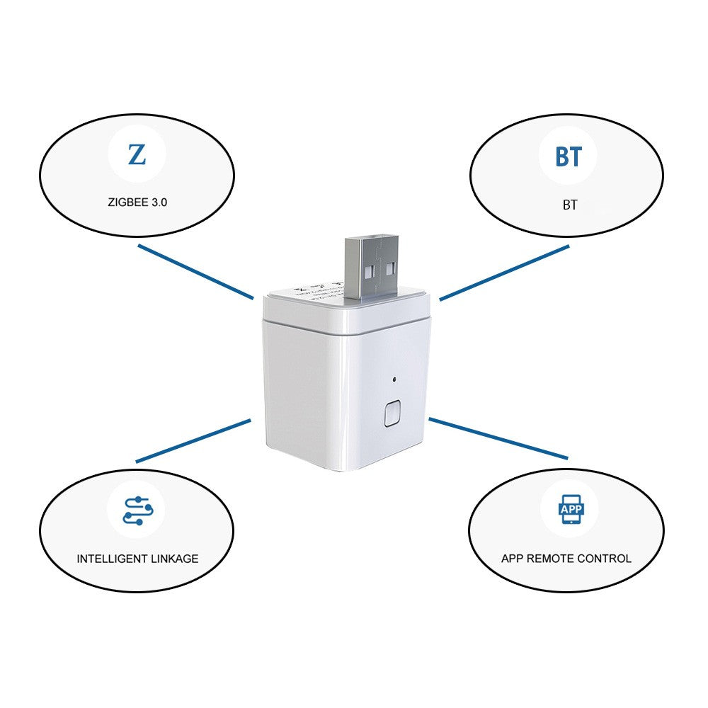 Portable USB Smart Home Gateway: Zigbee/Tuya APP Remote Control with LED, Voice Control, Home Assistant Integration