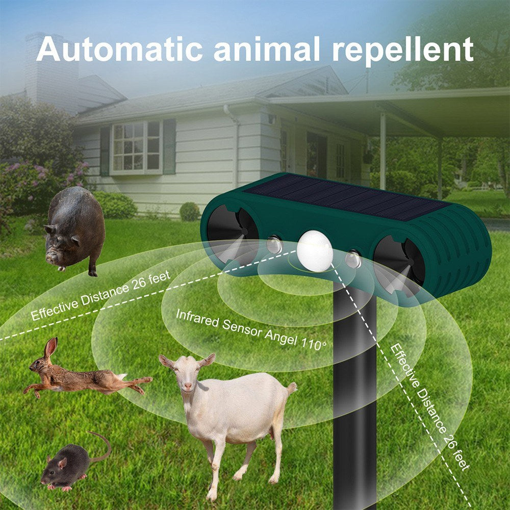 Motion Sensor Solar Animal Repellent for Home, Villa, Farm & Yard