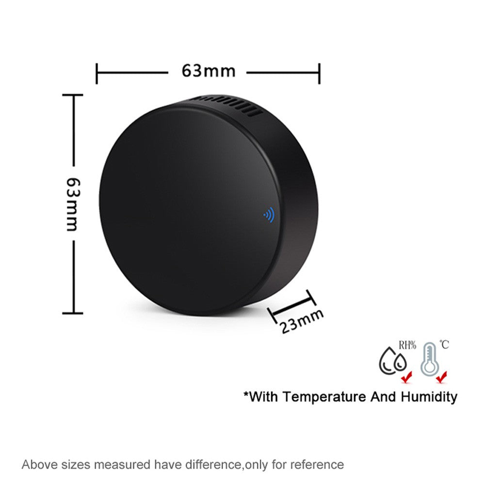 WiFi Smart IR Remote Control with Temperature & Humidity Sensor for TV/AC, Real-Time Monitoring & Automation, Compatible with Alexa/Google Home