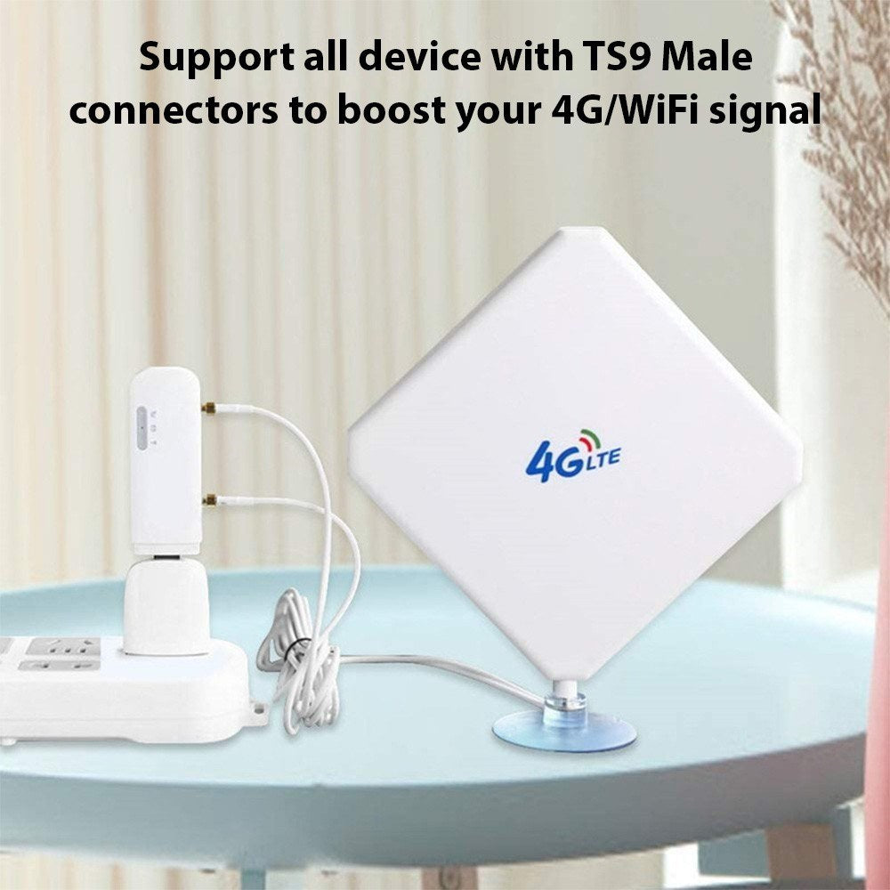 TS9 Dual Line 4G LTE WiFi Signal Extender Booster for Home - 35dB High Gain Indoor Mobile Broadband Antenna