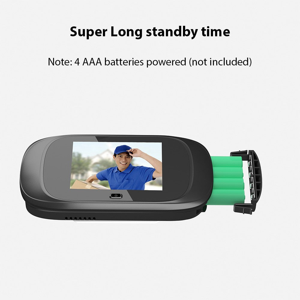 Wireless Doorbell Camera 2.8 Color Display Peephole 90° Wide Angle Viewer for Home Security