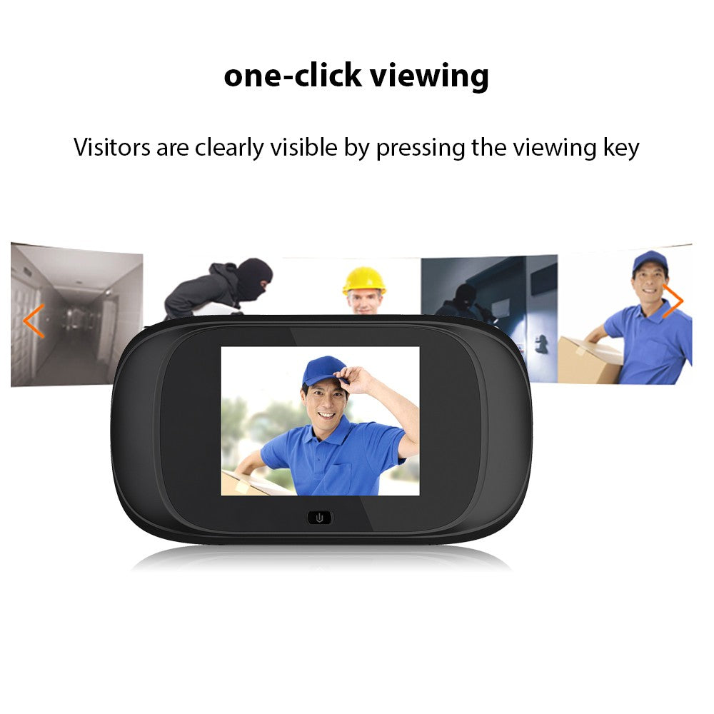 Wireless Doorbell Camera 2.8 Color Display Peephole 90° Wide Angle Viewer for Home Security
