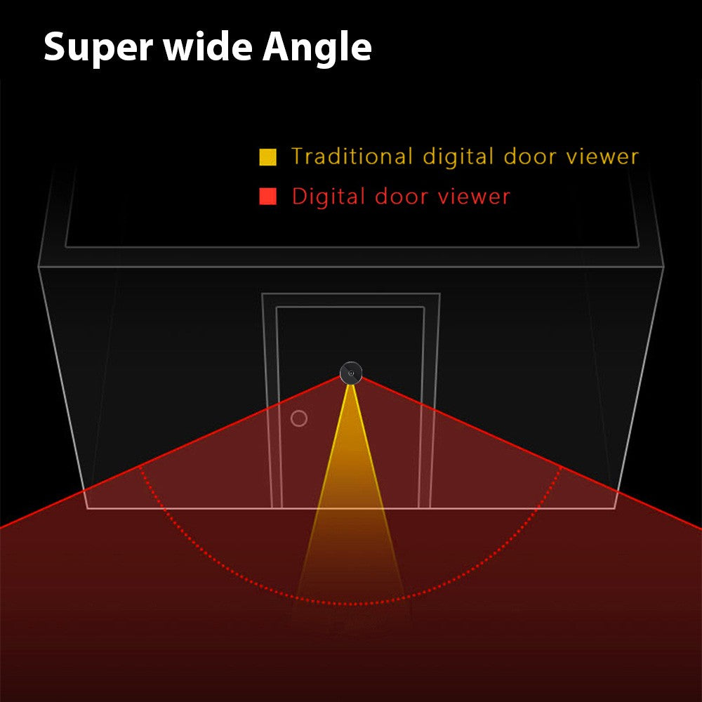 Wireless Doorbell Camera 2.8 Color Display Peephole 90° Wide Angle Viewer for Home Security