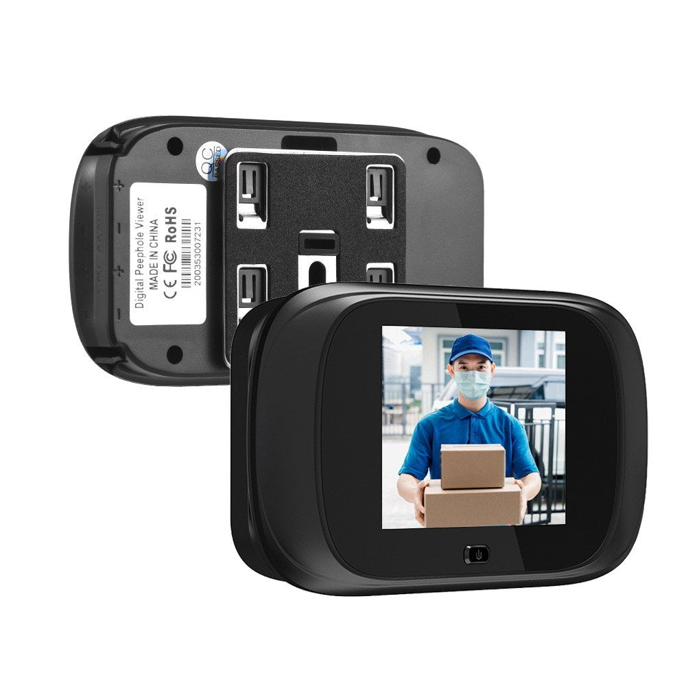 Wireless Doorbell Camera 2.8 Color Display Peephole 90° Wide Angle Viewer for Home Security