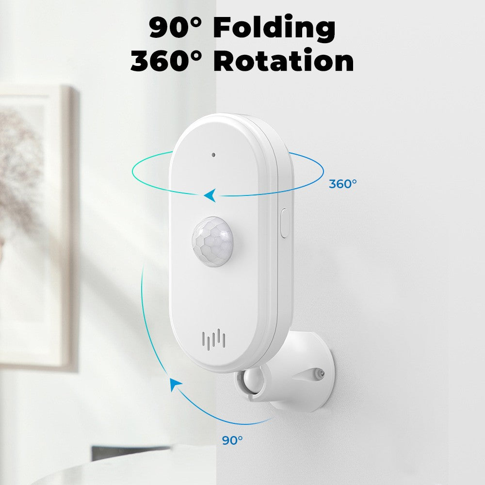Adjustable WiFi PIR Motion Sensor with 4 Alarm Modes and App Alerts for Home/Office Security