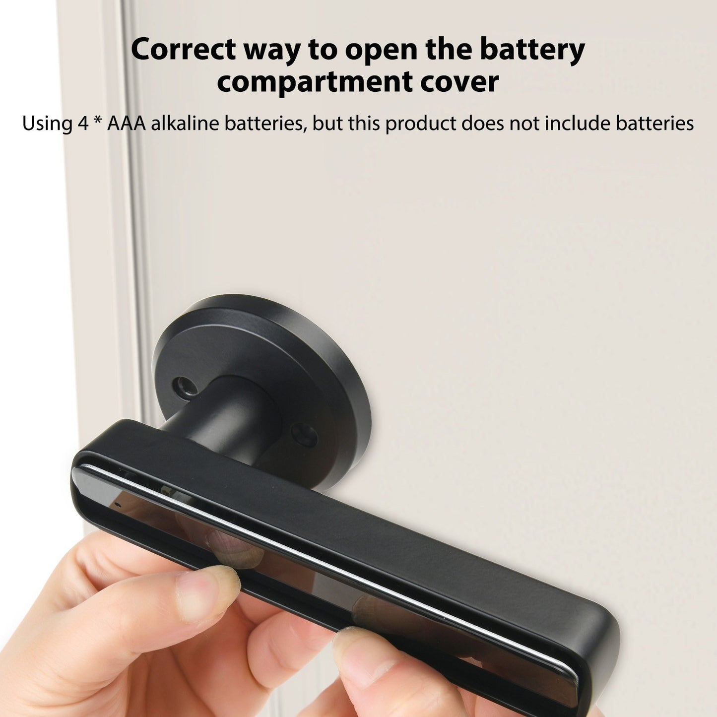 Smart Fingerprint Biometric Keyless Door Lock with USB-C Charging & Emergency Unlock for Office/Home