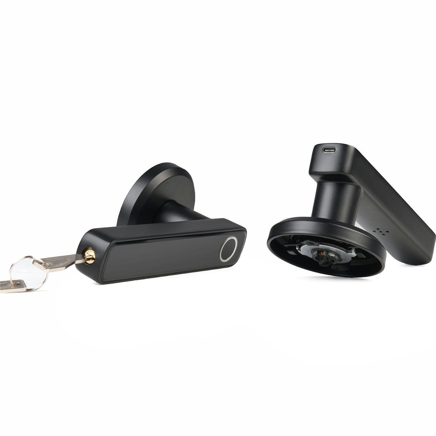 Smart Fingerprint Biometric Keyless Door Lock with USB-C Charging & Emergency Unlock for Office/Home