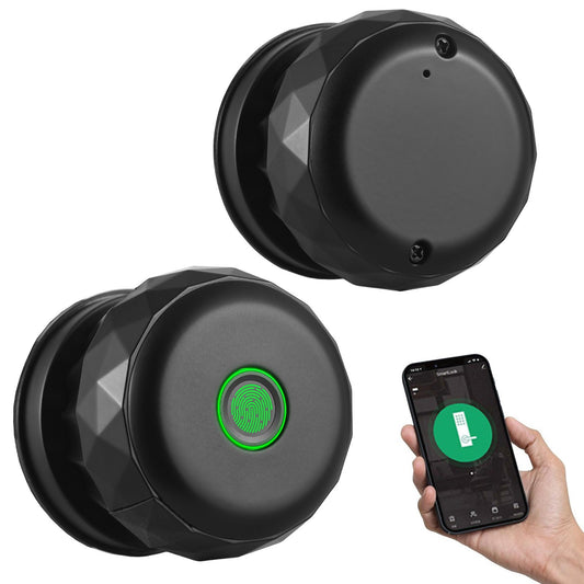 3-in-1 Smart Fingerprint Door Lock, Keyless Entry with App & Key, Bluetooth Remote, Type-C Charging for 35-55mm Doors - Office, Home, Bedroom