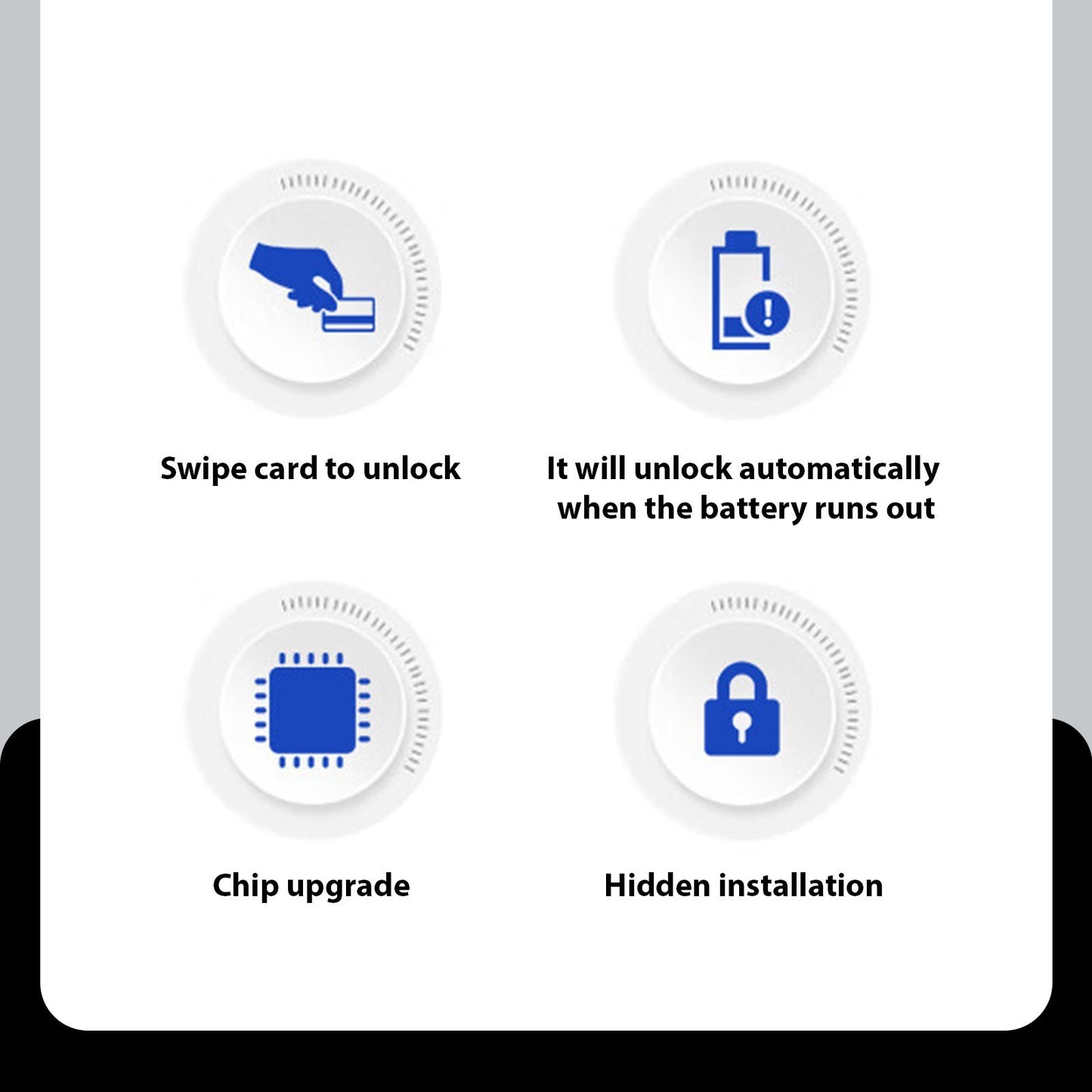Keyless RFID Smart Cabinet Lock: Programmable Invisible Lock for Wooden Drawers & Cupboards
