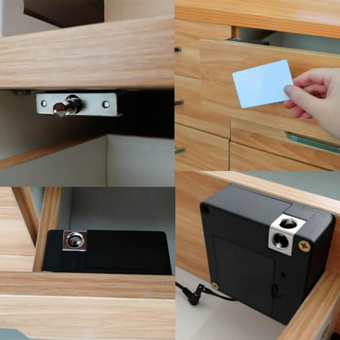 Keyless RFID Smart Cabinet Lock: Programmable Invisible Lock for Wooden Drawers & Cupboards