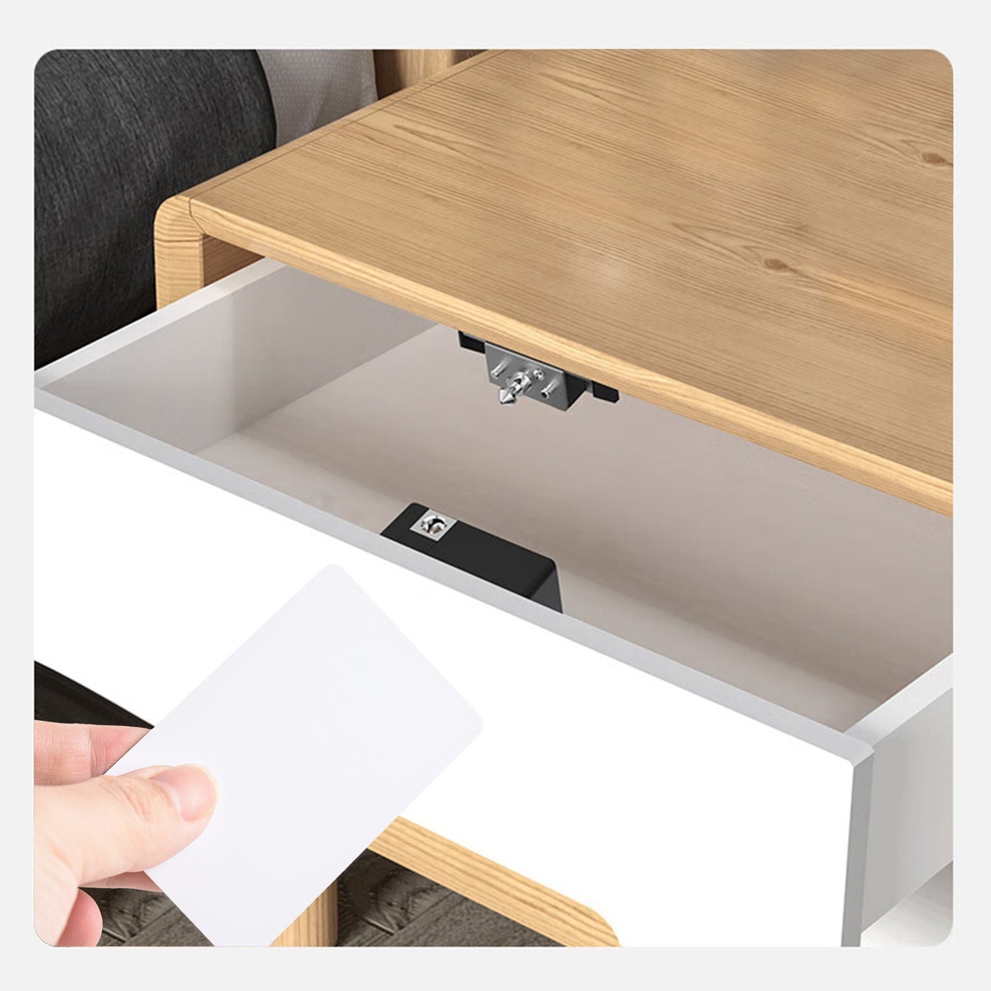 Keyless RFID Smart Cabinet Lock: Programmable Invisible Lock for Wooden Drawers & Cupboards