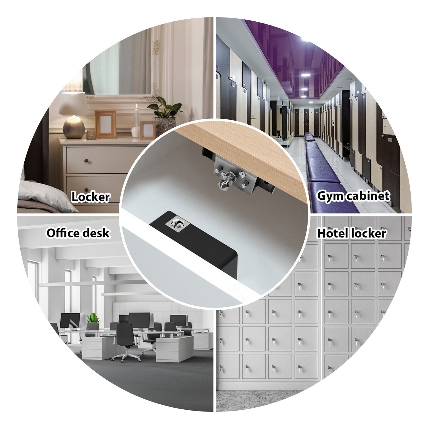 Keyless RFID Smart Cabinet Lock: Programmable Invisible Lock for Wooden Drawers & Cupboards