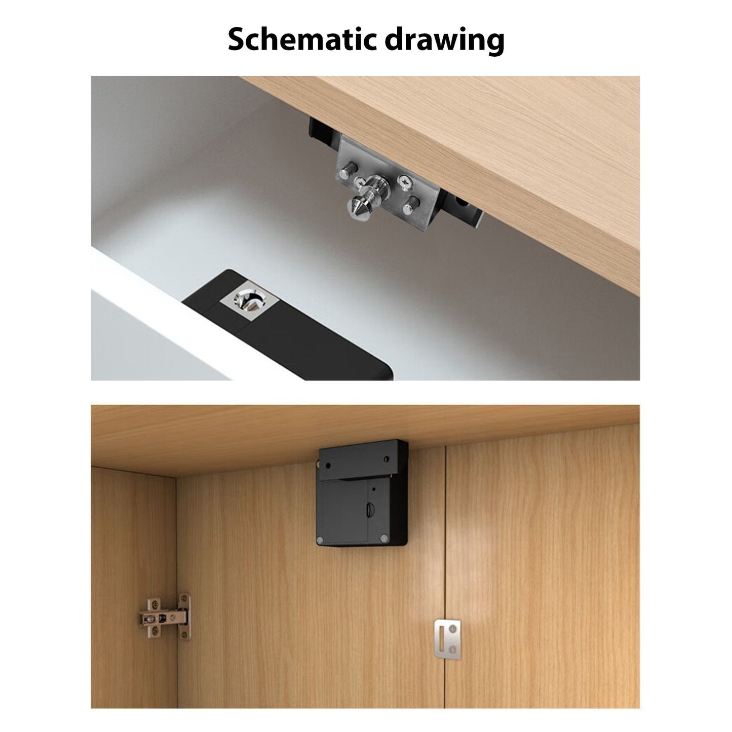 Keyless RFID Smart Cabinet Lock: Programmable Invisible Lock for Wooden Drawers & Cupboards