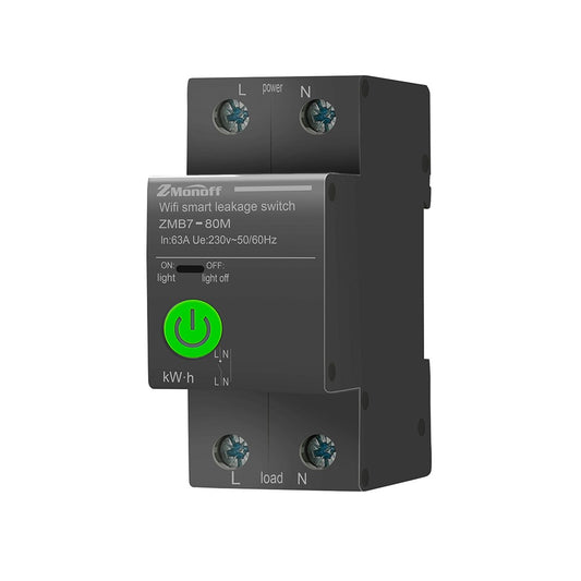 2P WiFi Smart Circuit Breaker with Tuya App - Remote Control, Electricity Statistics, Leakage, Overvoltage & Undervoltage Protection for Smart Home