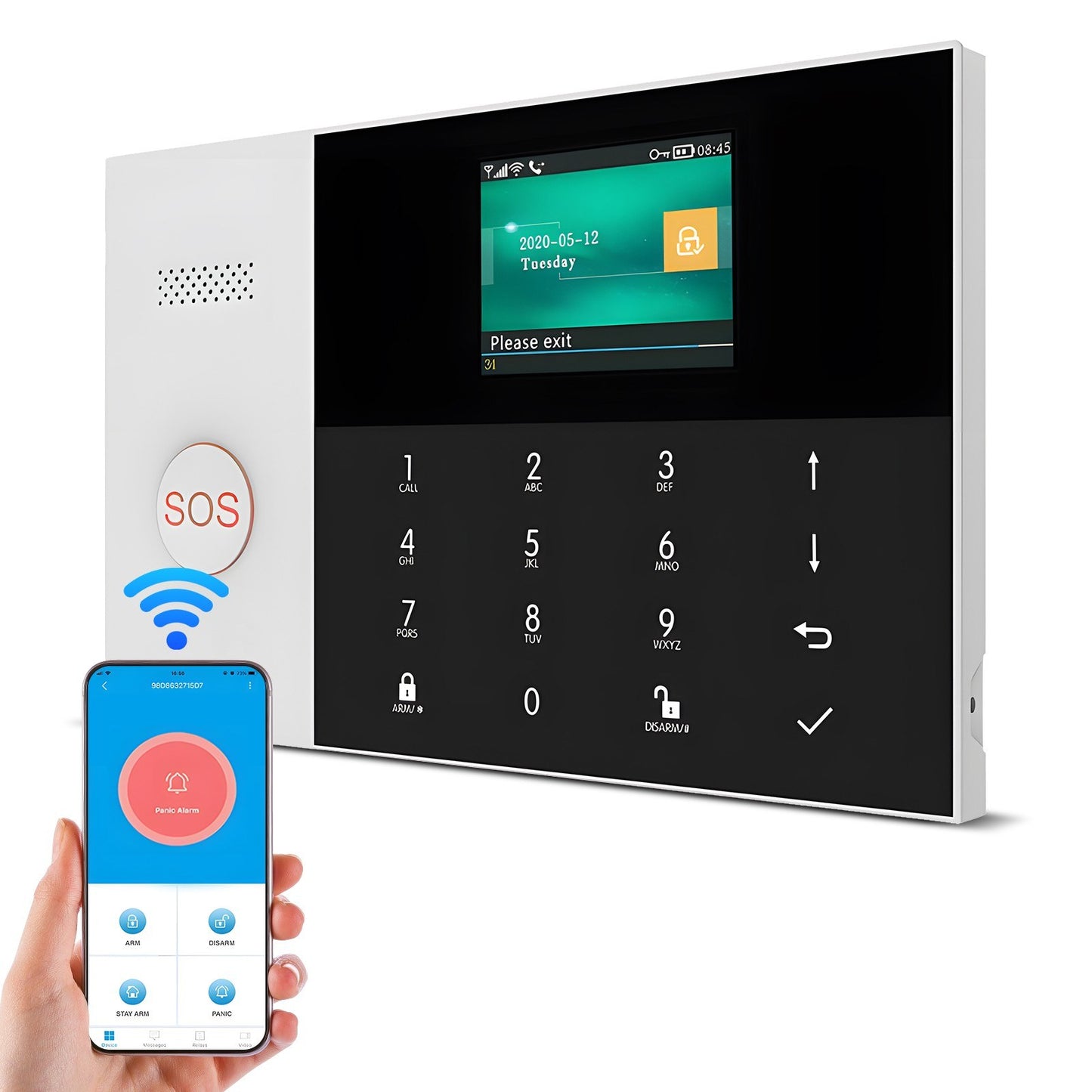 Advanced Home Security Smart Alarm System with TFT LCD Display, App Control, One-Button Alarm, 2-Way Voice Intercom, Expandable to 100 Detectors