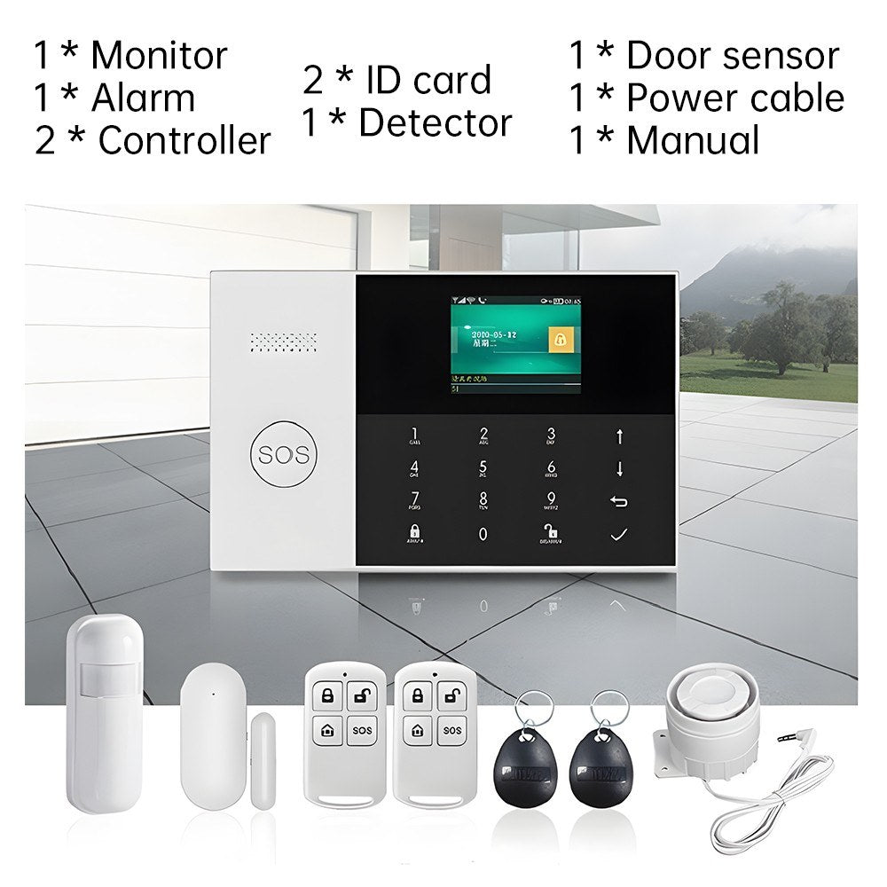 Advanced Home Security Smart Alarm System with TFT LCD Display, App Control, One-Button Alarm, 2-Way Voice Intercom, Expandable to 100 Detectors