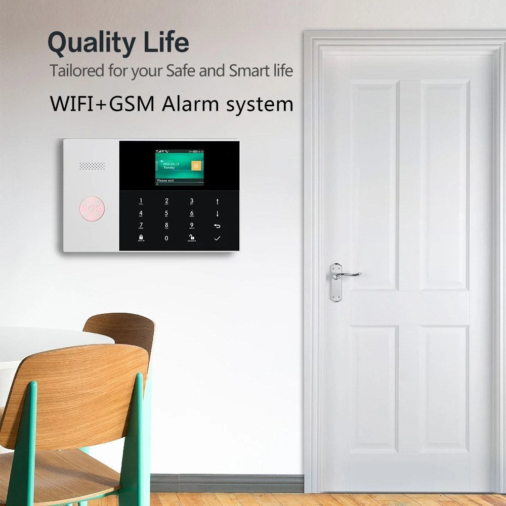 Advanced Home Security Smart Alarm System with TFT LCD Display, App Control, One-Button Alarm, 2-Way Voice Intercom, Expandable to 100 Detectors