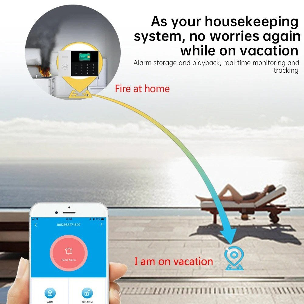 Advanced Home Security Smart Alarm System with TFT LCD Display, App Control, One-Button Alarm, 2-Way Voice Intercom, Expandable to 100 Detectors