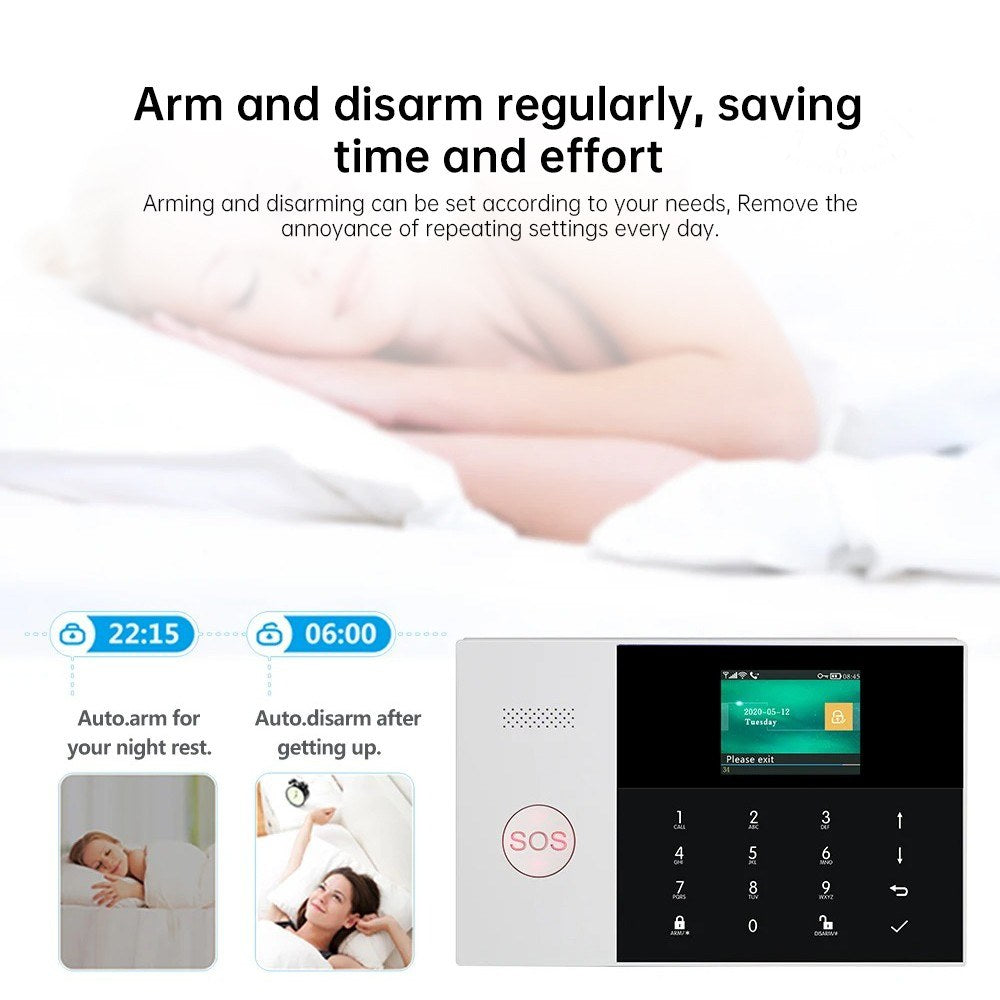 Advanced Home Security Smart Alarm System with TFT LCD Display, App Control, One-Button Alarm, 2-Way Voice Intercom, Expandable to 100 Detectors