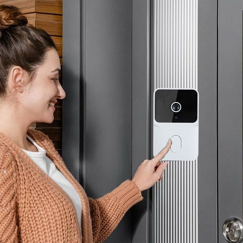 Wireless Video Doorbell Camera with 4.3 IPS Screen, HD Night Vision, Two-Way Audio, No Subscription, No-Drill Mount, Rechargeable, Smart Chime for Home