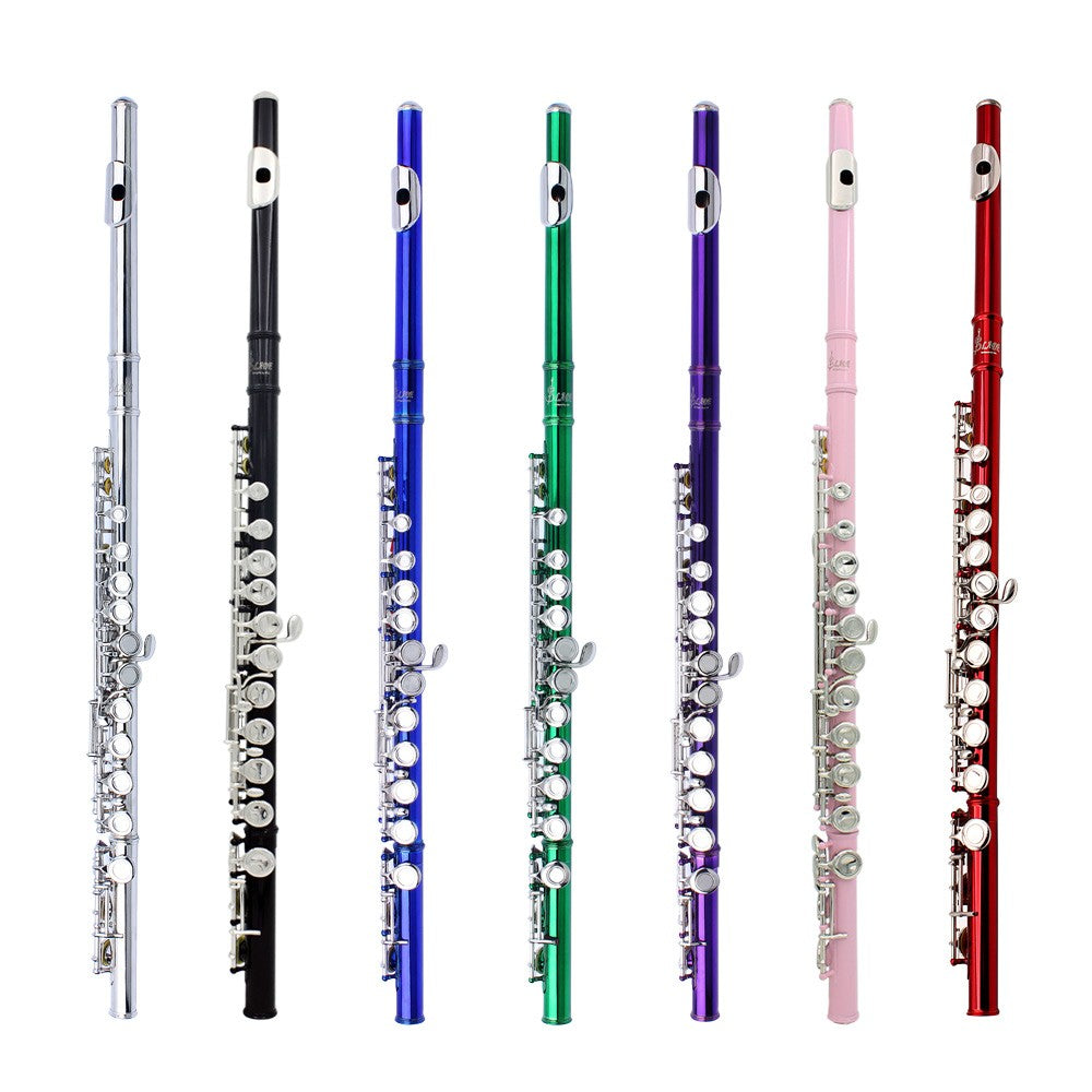 Silver Plated Cupronickel Western Concert Flute, 16 Holes, C Key Woodwind Instrument