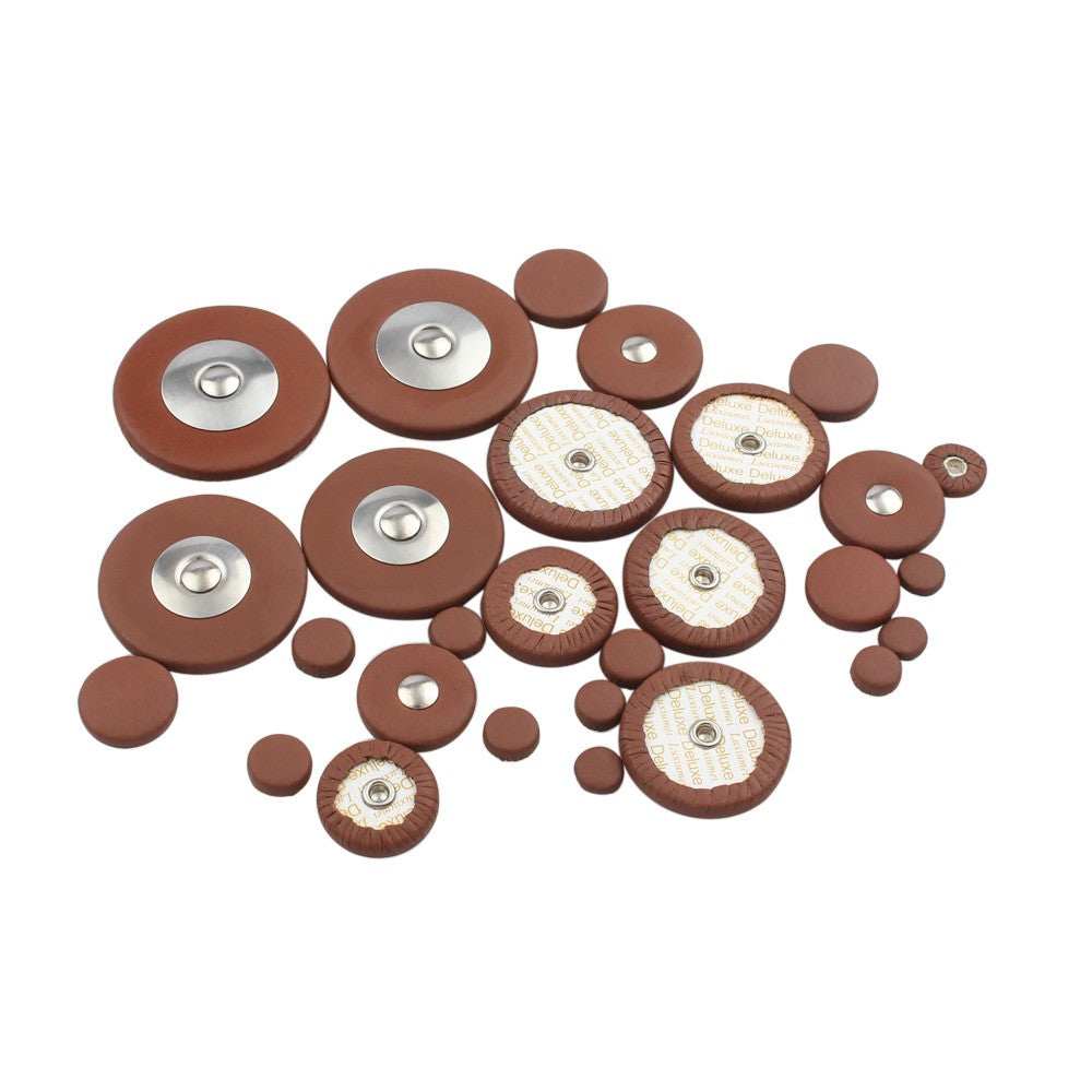 Tenor Saxophone Leather Pad Replacement Set - 25 Pieces