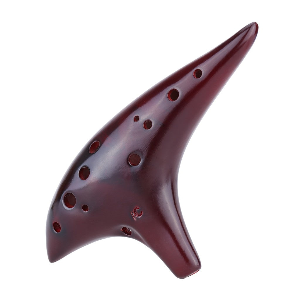 Submarine Style 12-Hole Alto C Ceramic Ocarina with Music Score for Beginners and Music Lovers