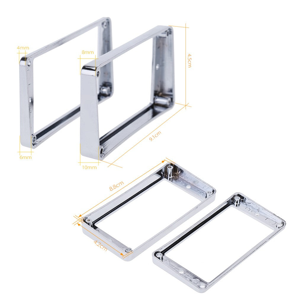 Silver Chrome-Plated Plastic Guitar Pickup Frame Ring for LP Guitar
