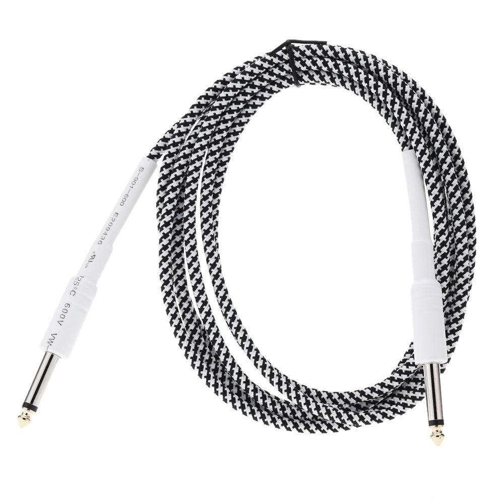 2m (6.6ft) 6.35mm Mono Male to Male Guitar/Bass Instrument Cable