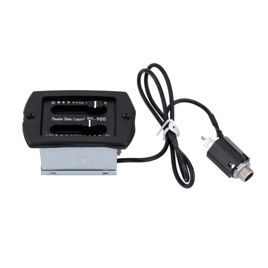 6.35MM Plug Acoustic Guitar Preamp: Passive EQ with Tone, Volume Control, Piezo Pickup & Tuner